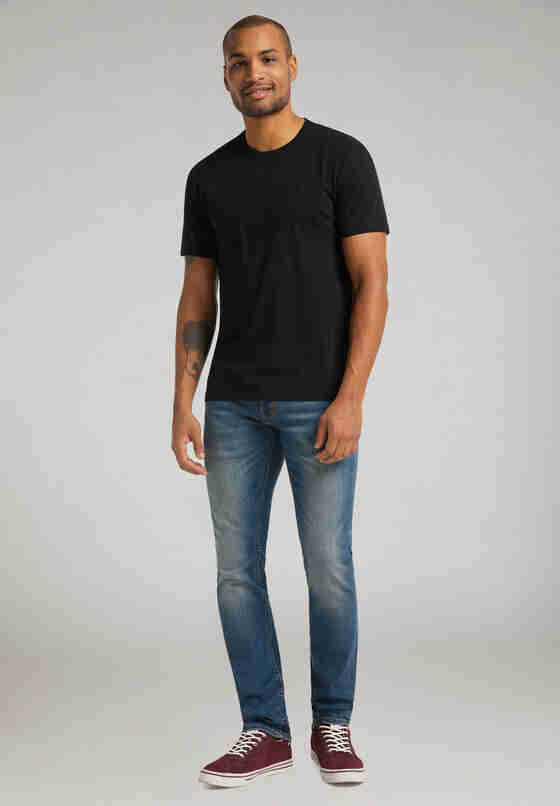 T-Shirt Shirt-Doppelpack, Schwarz, model