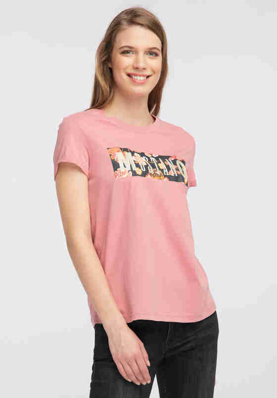 T-Shirt Label-Shirt, Rosa, model