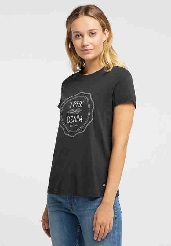 T-Shirt Alina C Print, Schwarz, model