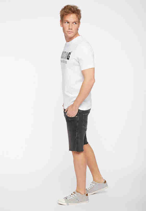 T-Shirt Schriftzug-Shirt, Weiß, model