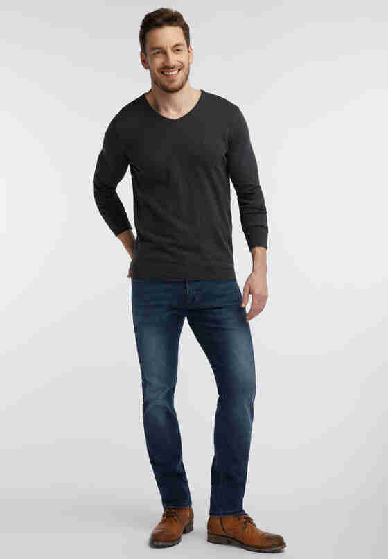 Sweater Basic-Pullover, Grau, model