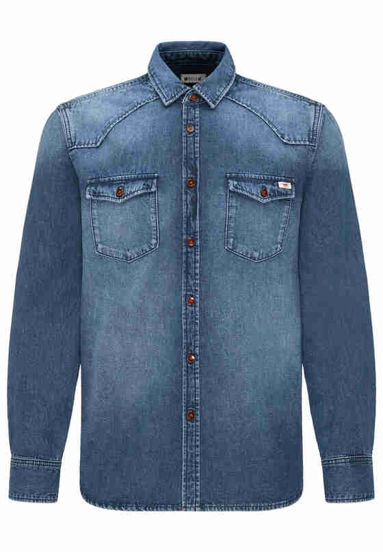 Hemd Classic Denim Shirt, Blau 780, bueste