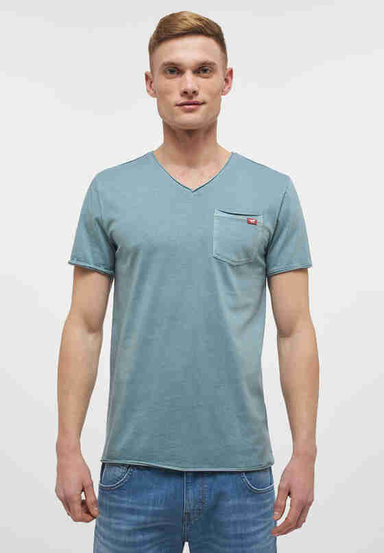 T-Shirt Style Aron V Basic, Blau, model