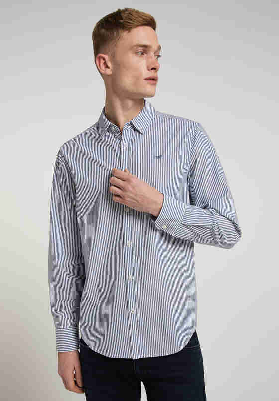 Hemd Style Clemens bold stripe, Blau, model