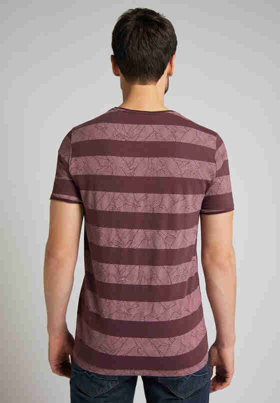 T-Shirt Style Aaron C Striped, Rot, model