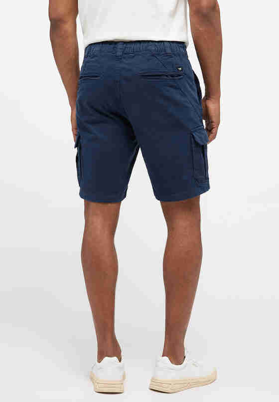 Hose Style Elastic Cargo Shorts, Blau, model