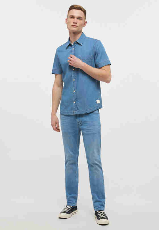 Hemd Style Chris Denim Washed, Blau 300, model