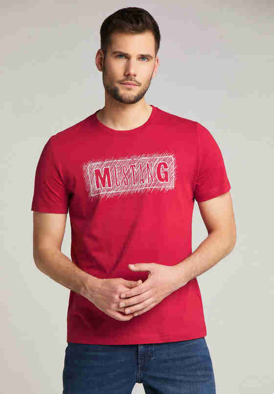T-Shirt Style Alex C Print, Rot, model