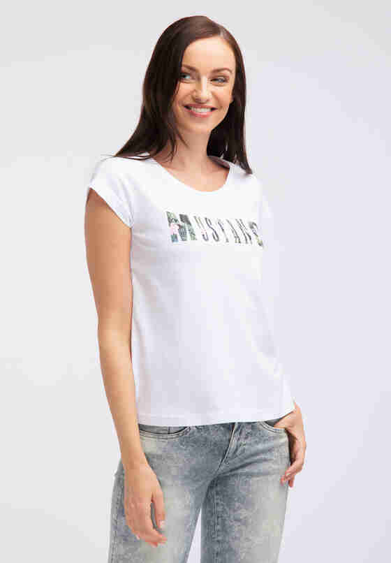 T-Shirt Flower Logo Tee, Weiß, model