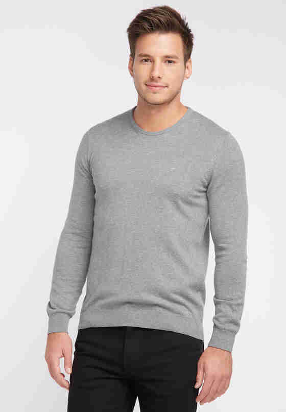 Sweater Feinstrickpullover, Grau, model
