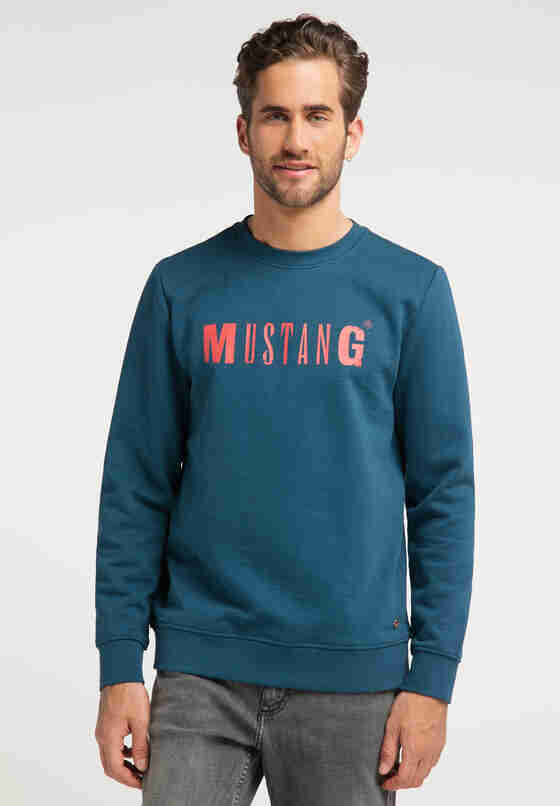 Sweatshirt Logo-Sweater, Blau, model
