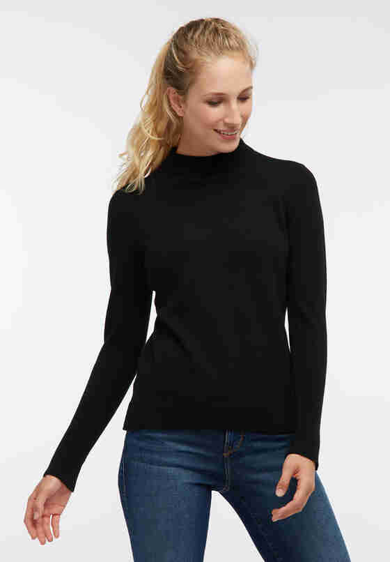 Sweater Feinstrickpullover, Schwarz, model