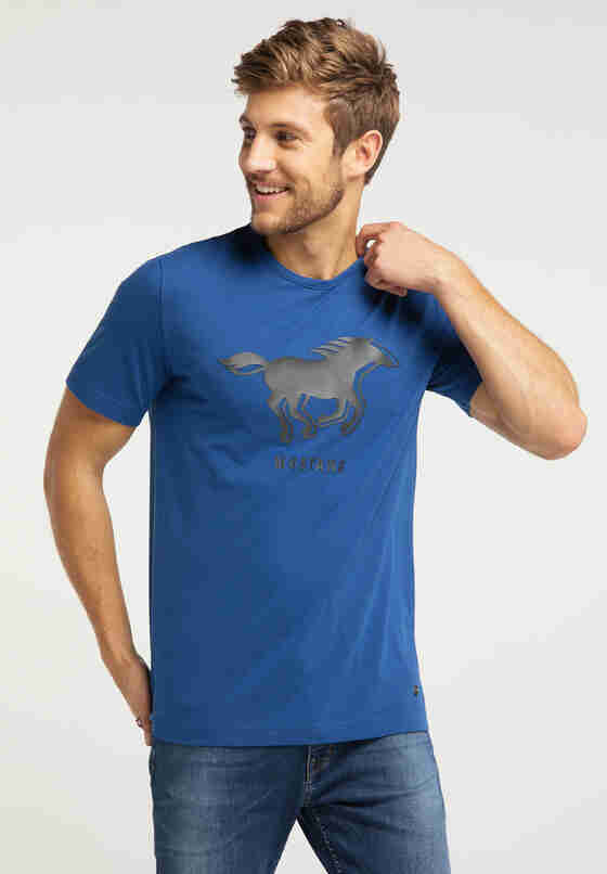 T-Shirt Print Tee, Blau, model