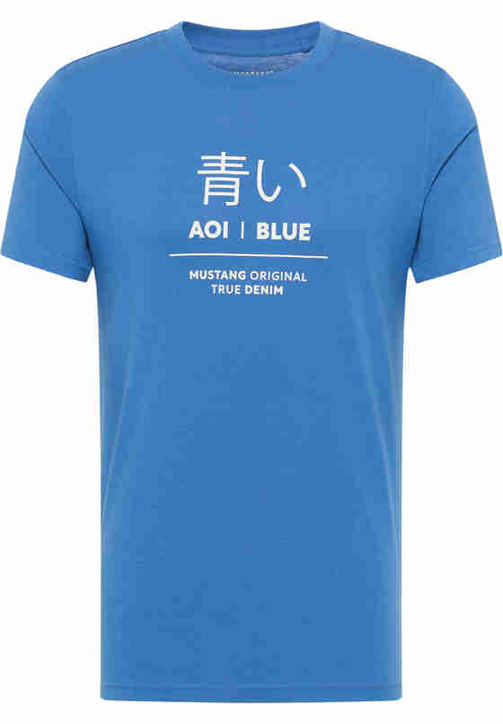 T-Shirt Print-Shirt, Blau, bueste