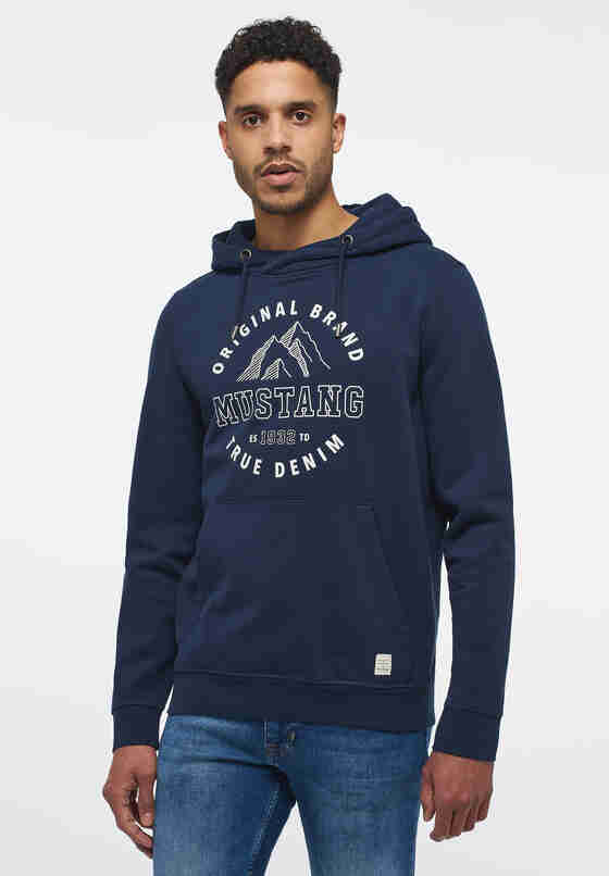Sweatshirt Style Bennet H Print, Blau, model