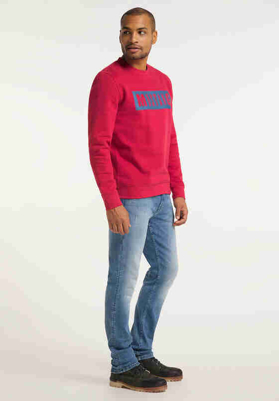 Sweatshirt Logo-Sweater, Rot, model