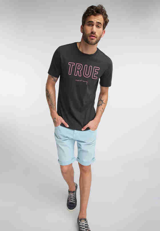 T-Shirt Wording Tee, Grau, model