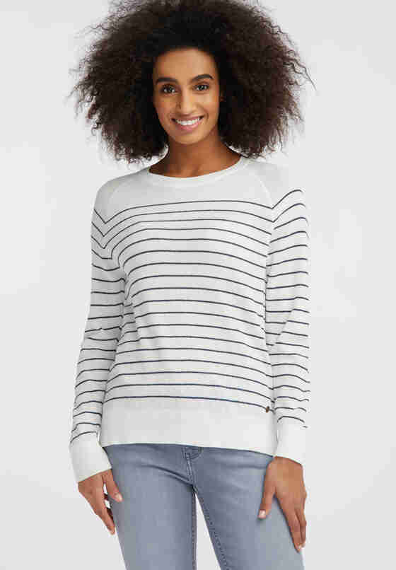 Sweater Streifen-Pullover, Blau, model