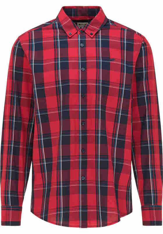 Hemd Style Clemens Mixed check, Rot, bueste