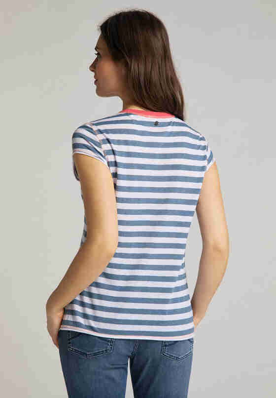 T-Shirt Style Alexia C Stripe, Blau, model