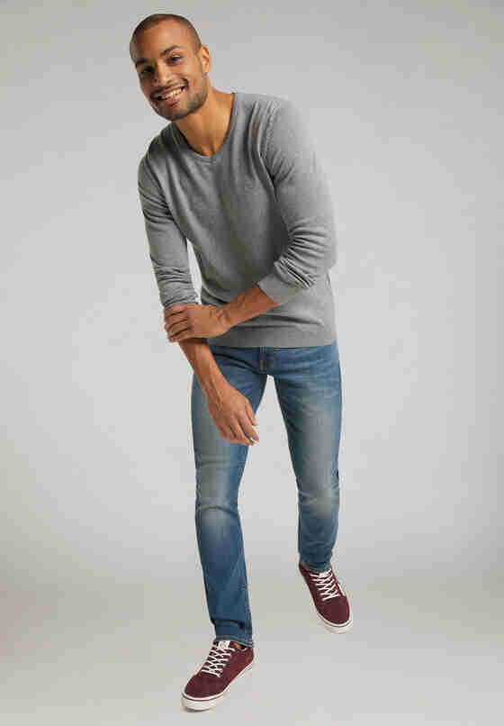 Sweater Basic V-Neck Jumper, Grau, model