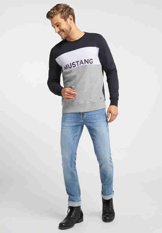 Sweatshirt Ben C Fabric Mix, Grau, model