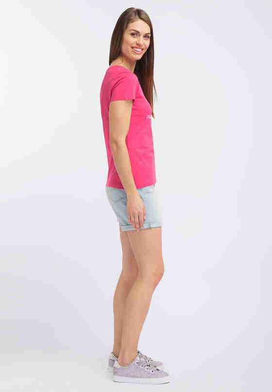 T-Shirt Basic Print Tee, Rosa, model