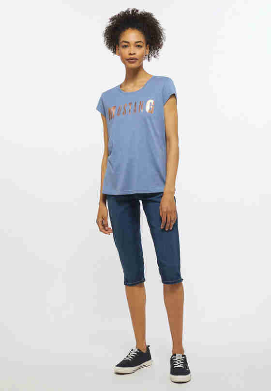 T-Shirt Style Audrey C Print, Blau, model