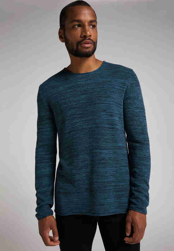 Sweater Style Emil C Structure, Blau, model