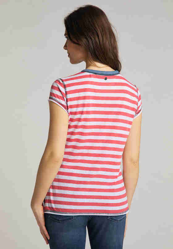 T-Shirt Style Alexia C Stripe, Rot, model