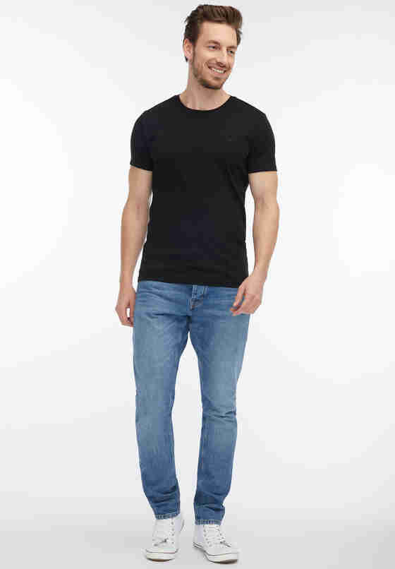 T-Shirt Basic-Shirt, Schwarz, model