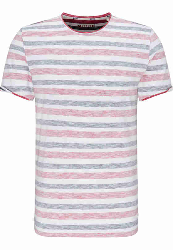 T-Shirt Aaron C Striped, Weiß, bueste