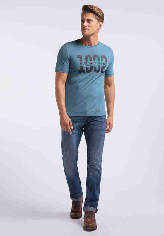 T-Shirt Alex C Print, Blau, model