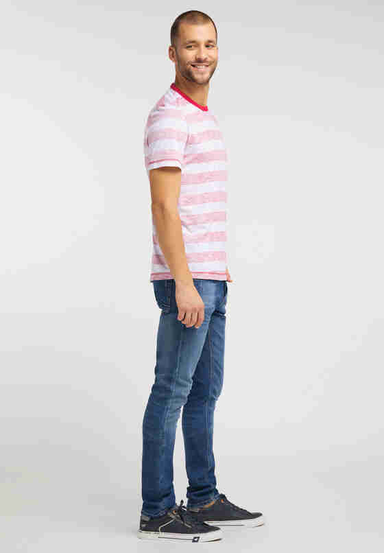 T-Shirt Alex C stripes, Rot, model