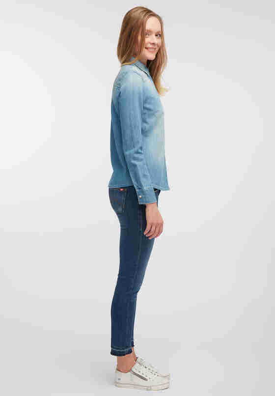 Bluse Jeansbluse, Blau 207, model