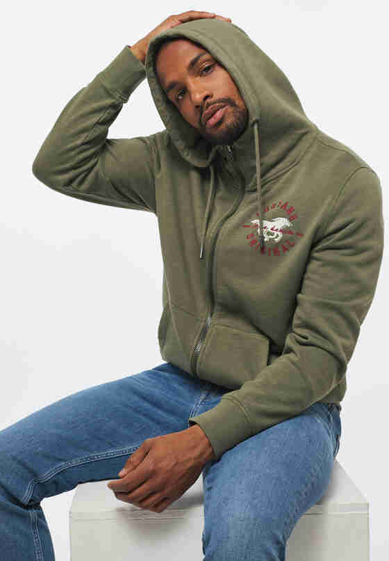 Sweatshirt Style brian H-zip Embro, Grün, model