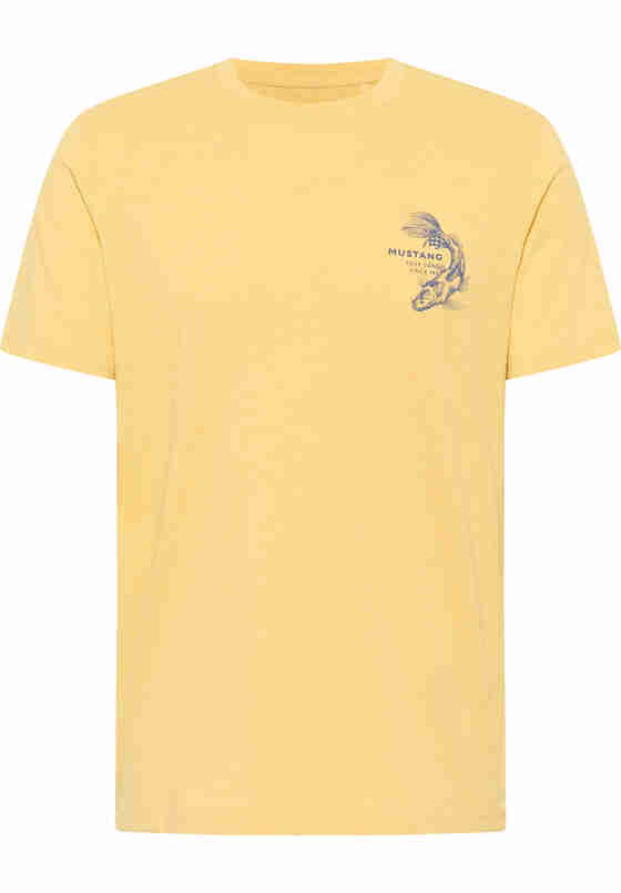 T-Shirt Print-Shirt, Gelb, bueste