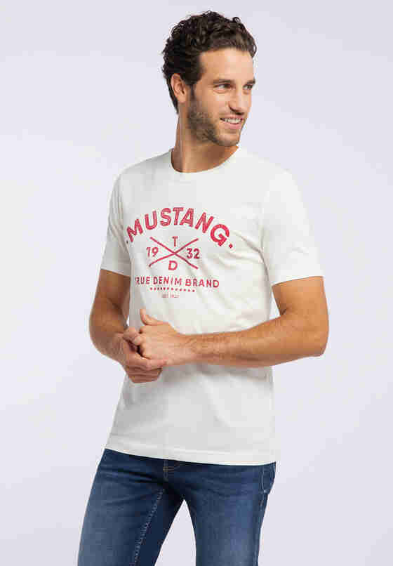 T-Shirt Alex C Print, Weiß, model
