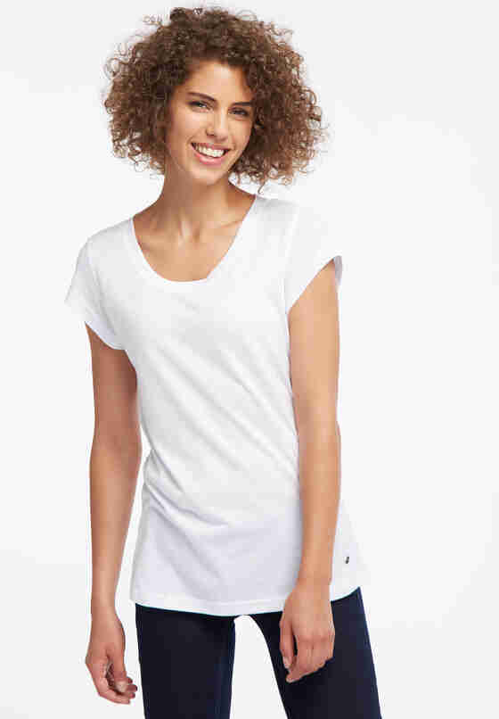 T-Shirt Basic-Shirt, Weiß, model