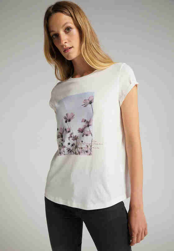 T-Shirt Style Alina C Photoprint, Weiß, model