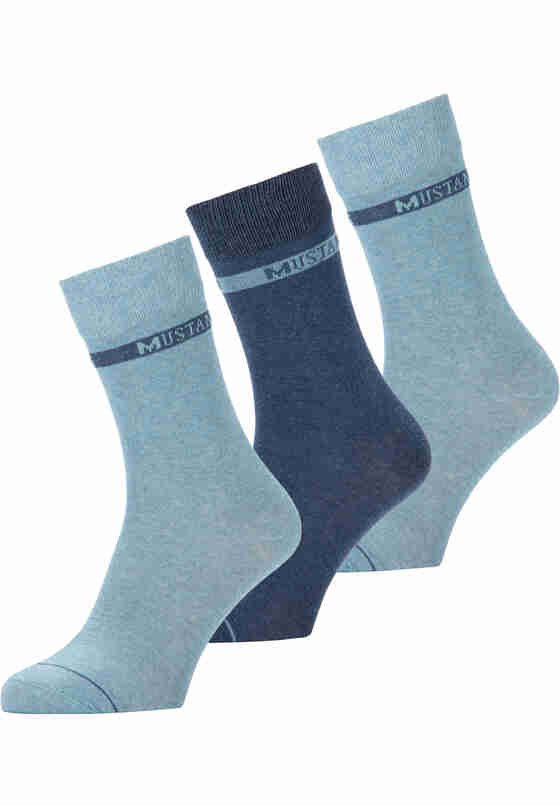 Accessoire Men Sock Basic 3p, Dusty blue mix, bueste