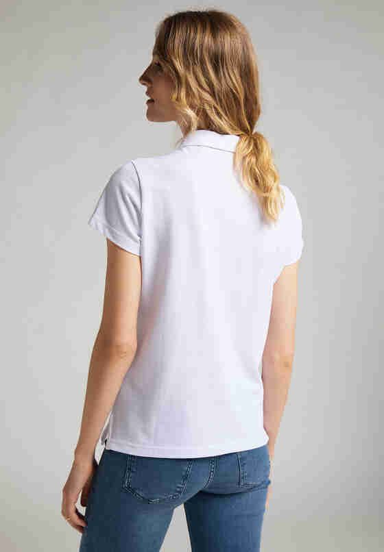 T-Shirt Poloshirt, Weiß, model