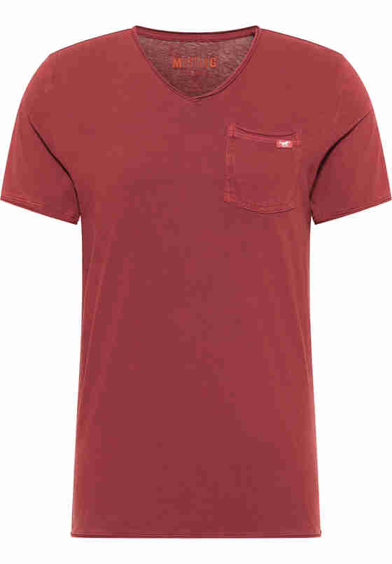 T-Shirt Style Aaron V-Washed, Rot, bueste