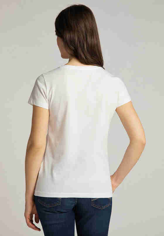 T-Shirt Style Alexia V Print, Weiß, model