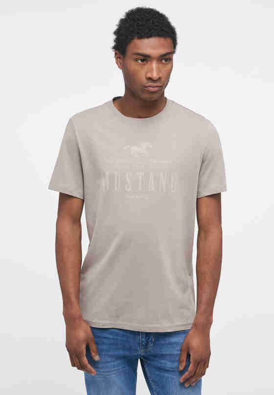 T-Shirt Print-Shirt, Natur, model