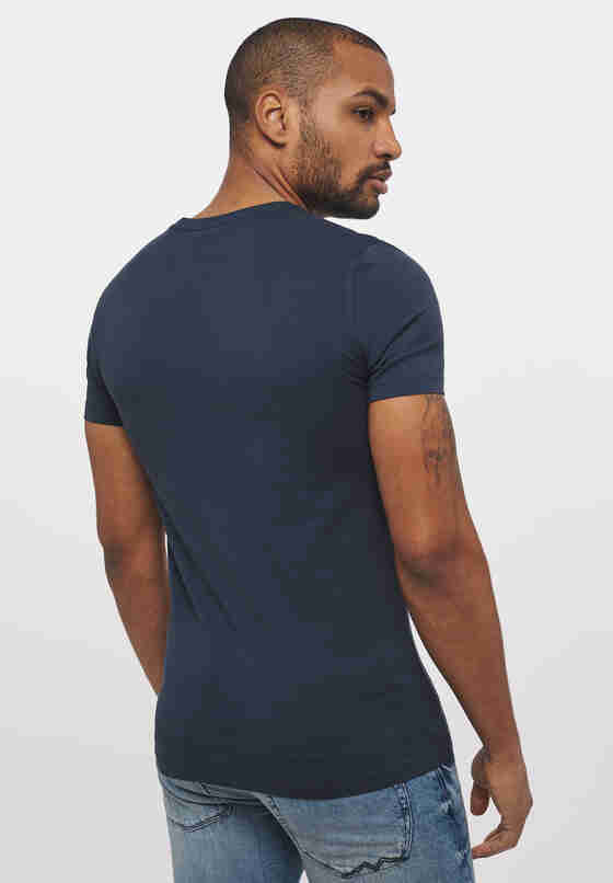 T-Shirt Style Aron C Print, Blau, model