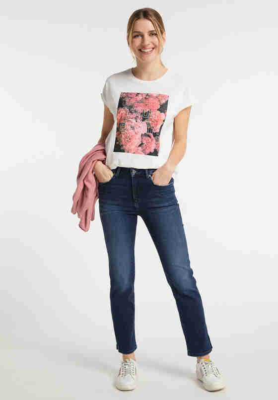 T-Shirt Style Audrey C Print, Weiß, model