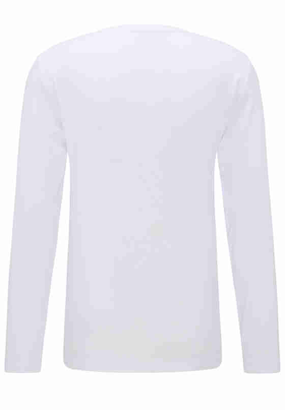 T-Shirt Langarm-Henley, Weiß, bueste