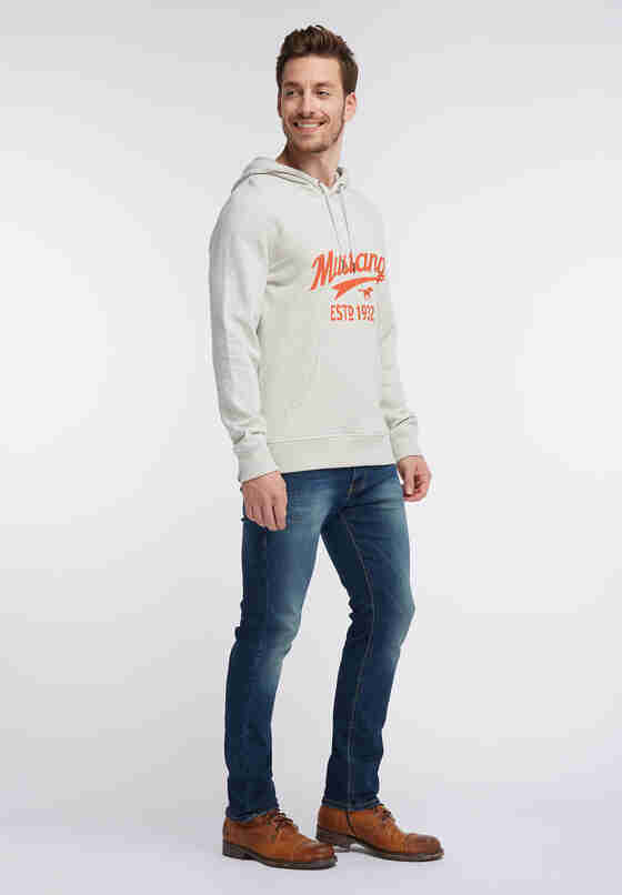 Sweatshirt Print-Hoodie, Grau, model