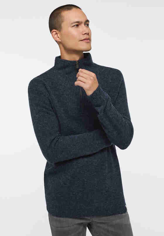 Sweater Style Emil T Zipper, Blau, model